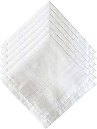 Pecoss Plain White Handkerchief ["Plain White"] Handkerchief