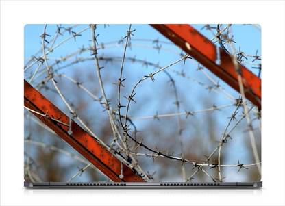 i-Birds ® Barbed Wire Fence Exclusive High Quality Laptop Decal, laptop skin sticker 15.6 inch (15 x 10) Inch iB-5K_skin_0719 High Quality HD Printed Vinyl Laptop Skin Compatible for 15.6 inch