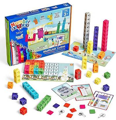 hand2mind Numberblocks MathLink Cubes 1-10 Activity Set, 30 Numberblocks Activities Linked