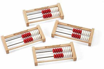 hand2mind Mini 20-Bead Rekenrek, Wooden Rekenrek, Abacus for Kids Math, Number Rack, Math
