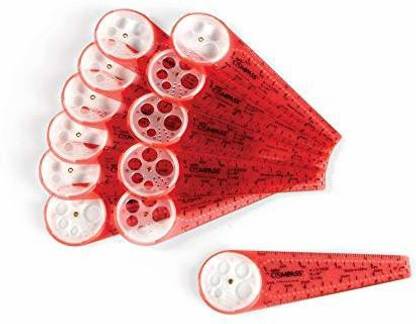 hand2mind Safe-T Math Compass, 10 in. Orange Compass, Compass for Geometry, Compass Drawin