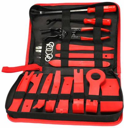 GSK Cut 19Pc Auto Trim Removal Tool Kit Pry Car Panel Stereo Removal Plier Storage Bag Vehicle Tool Kit