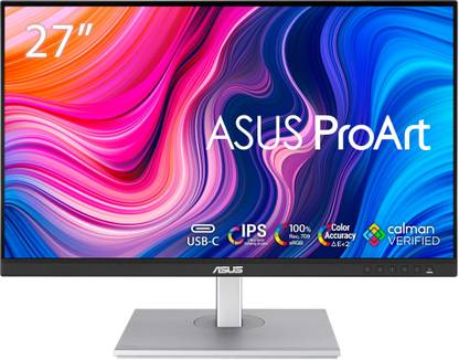 ASUS ProArt 68.58 cm (27 inch) WQHD LED Backlit IPS Panel with Height Adjustable Stand, TUV Certified Flicker Free & Low Blue Light, USB Type-C, 2X2W Inbuilt Speaker, ProArt Preset Monitor (PA278CV)