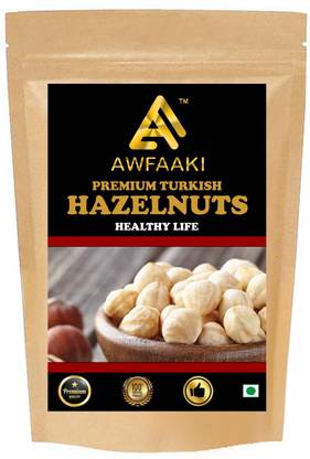 AWFAAKI HAZELNUTS TURKISH / PREMIUM UNSALTED WHOLE HAZELNUTS / RAW HAZEL NUT 500 GM Hazelnuts