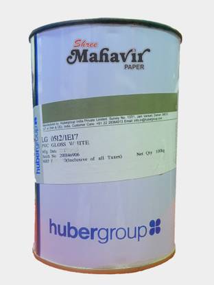 SHREE MAHAVIR PAPER Huber Screen Printing Ink 1kg Gloss Mate White- For Screen Printing (Mate White)