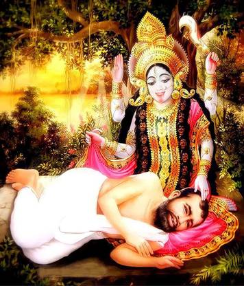 Self Adhesive UV Coated High Resolution Vinyl Print – Shri Ramkrishna Maa Kali Poster Fine Art Print