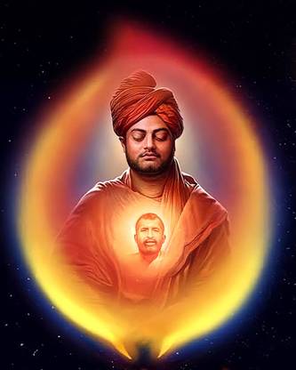 Self Adhesive UV Coated High Resolution Vinyl Print – Swami Vivekananda Ramkrishna Poster Fine Art Print