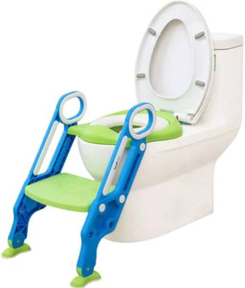 Kids Mandi Baby Toilet Potty Training Seat Stand Steps Stools & Ladder with Safe Handrails Potty Seat