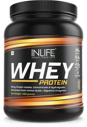 INLIFE Whey Protein Powder with Isolate Concentrate Hydrolysate 24 grams protein Body Building Supplement Whey Protein