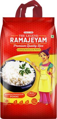 RMJ Manachanallur Ponni  Rice 10Kg Ponni Rice (Medium Grain, Boiled)