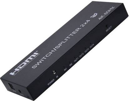 microware 4k HDMI Matrix 2X4 Splitter 4K 60Hz 2 In 4 Out HDMI Splitter Switcher Media Streaming Device