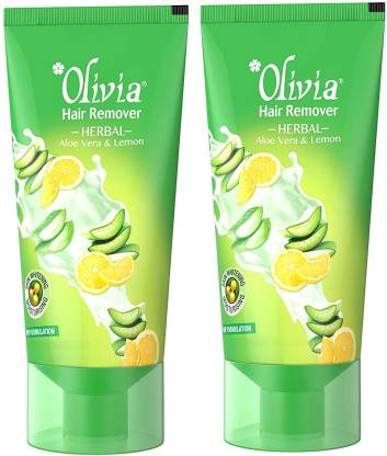 Olivia Herbal Hair Remover Cream With Aloe Vera & Lemon 30g Pack of 2 Cream