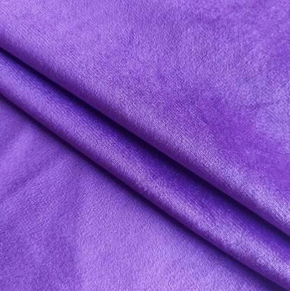 Bowzar Plain Velvet 1 Meter Violet Solid Smooth Silky Cloth for Sofa, Curtains Sofa Fabric