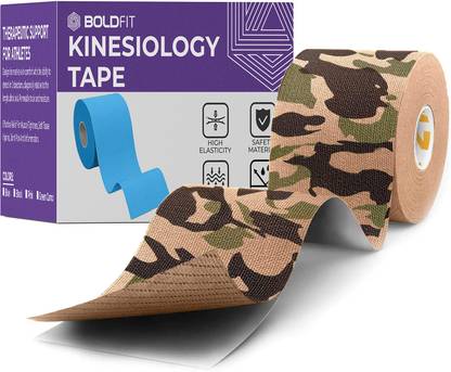 BOLDFIT Kinesiology Tape Knee support Shoulder Muscle Tape Sports Injury Tape Pain Tape Kinesiology Tape