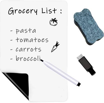 Party Propz Magnetic White Board Fridge - Magnetic Planner for Fridge / Weekly Planner PET Medium Whiteboards and Duster Combos