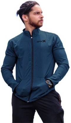 Gymx Windcheater For Men | Krypto Blue Track Jacket For Men | Pack of 1 | Size - XXL. Solid Men Wind Cheater