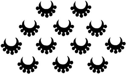 Comet Busters Traditional Half Moon Black Bindi (6mm) (BIN1756) Forehead Black Bindis