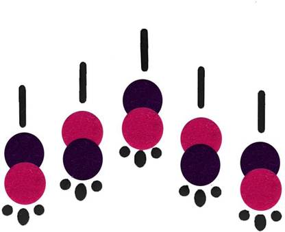 Comet Busters Stylish Purple and Pink Bindis (20mm) (BIN1740) Forehead Purple Bindis
