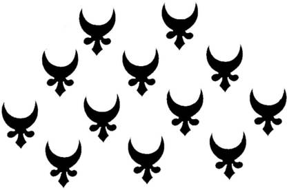 Comet Busters Traditional Half Moon Black Bindi (6mm) (BIN1758) Forehead Black Bindis