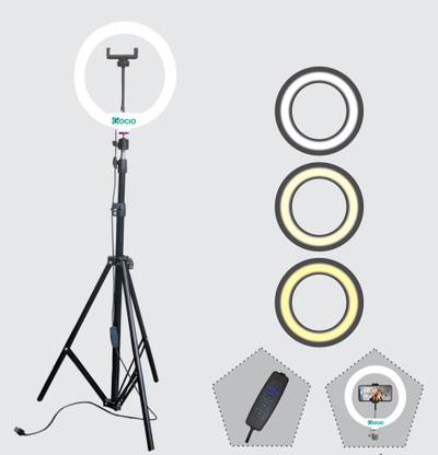 GOCIO tik tok video stand with ring light tripod for mobile camera video shooting 5600 lx Camera LED Light