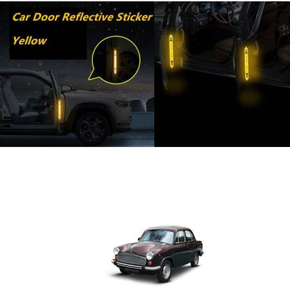 PECUNIA Car Door Open Caution Sticker Reflective Tape Safety Warning Decal 1099 55 mm x 5 m Multi Color Reflective Tape