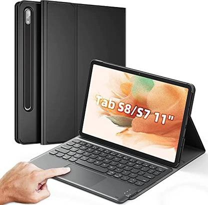 Proelite Bluetooth Keyboard case for Samsung GalaxyTab S8/S7 11 SM-X700/X706/T870/T875 Bluetooth Standard Tablet Keyboard Compatible with Desktop, Laptop, Mac