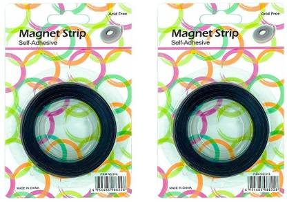 BONBURY Double sided All type Magnet Tape for Craft, Eva & DIY (2 Pcs) (Manual)