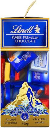 LINDT Swiss Premium Assorted Naps Dark Chocolates, 350 g Bars
