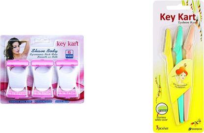 Key Kart Shave Body Razor(Pack of 1) & Face, Eyebrow Razor(Pack of 1)