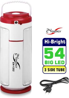 24 ENERGY 3 Long Tube Rechargeable Table Top Lantern with 360° Lighting 12 hrs Lantern Emergency Light