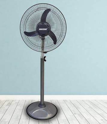 SIMMCOMAX Mist Air Ice Cool 400 mm 3 Blade Pedestal Fan (Metallic Grey, Pack of 1) with 1 Year Warranty Ultra High Speed 400 mm Pedestal Fan