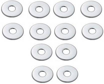 Spazio Premium Quality Stainless Steel Chrome Plated Round Wall Flange (Pack of 12) Plate Flange