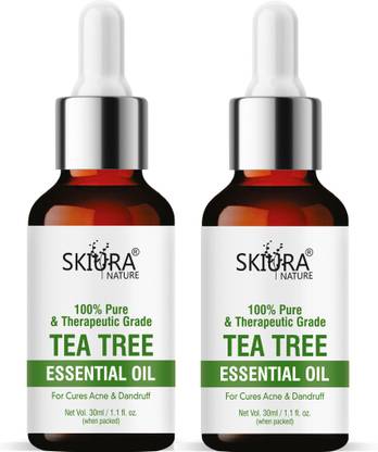 Skiura Nature Pure Tea Tree Oil For Anti Dandruff, Anti Hair Fall & Hair Growth Combo of 2 Hair Oil