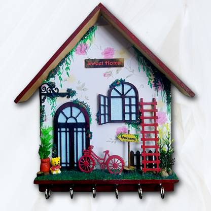 Craft Planet Miniature Home Setup Key holders Wood Key Holder