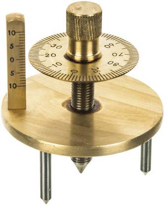 Comet Spherometer - Superior 2.5 Inch - 40mm Brass Dial Head - 3 Stainless Steel Legs Radius Gauge