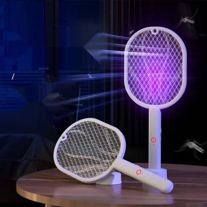 Tlismi Multifunction Rechargeable Electric Mosquito Swatter Fly Mosquito Racket Bug Zapper Insects Killer Kill Fly Bug Mosquito Lamp for Home, Honey Bee, Cockroach Killer, Fly Swatter Electric Insect Killer Indoor