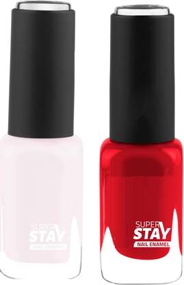 ADJD WHITE & RED NAIL POLISH FOR BEAUTY FULL NAILS WHITE, RED