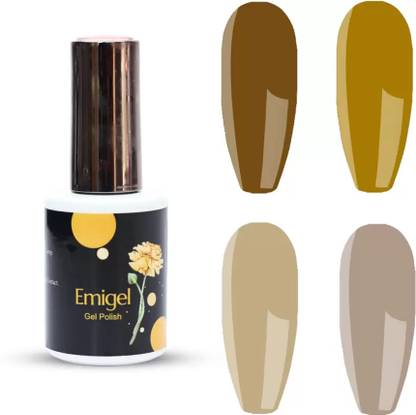 LikeUp Combo Pack UV Nail Gel Polish 15ml Brush Cap Bottel Color Code M17, M18, M12, M8