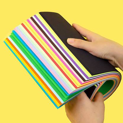 greencom 100 Sheet A4 Tinted Colour Paper, Origami Paper, Multipurpose paper ,Craft paper Arts and Craft Scrap Book Essential for Kids Activities A4 80 gsm Craft paper