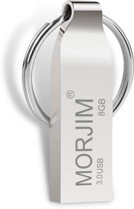 morjim Waterproof USB 3.0 High Speed with Keychain 8 GB Pen Drive Compatible with Desktop Computer, Laptop, Television USB 3.0 Metal Case