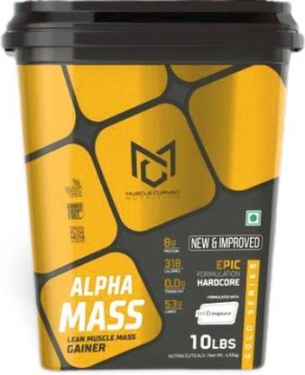 muscle curved ALPHA LEAN MUSCLE MASS GAINER 10LBS Weight Gainers/Mass Gainers