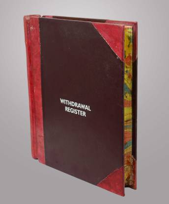 Standard Library Service Withdrawal Register, 200 leaves, Strong Half Leather Bound | 1Pc Withdrawal Register, 200 leaves, Strong Half Leather Bound | 1Pc 1-Part Loan Register