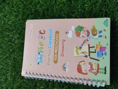 मैजिक प्रैक्टिस कॉपीबुक फॉर किड्स, 4 पैक कम्फी किड हैंडराइटिंग बुक सेट फॉर प्रीस्कूलर्स, लाइफ पिगमेंट कॉपीबुक, रियूज़ेबल कैलीग्राफी ट्रेसिंग वर्कबुक विथ पेन एंड एड पेन ग्रिप नोटबुक्स