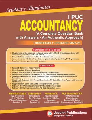 Jeevith 1st PUC -ACCOUNTANCY [Student's Illuminator : A Complete Question Bank With Answers-An Authentic Approach For 2022-23]