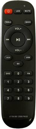 SHIELDGUARD Remote Control IT-TW XM 12006 FMUB Compatible for Home Theater System Intex Remote Controller