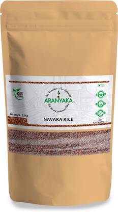 ARANYAKA Navara Red Rice (2.5kg)|Diabetic Friendly- Energy Booster| Red Navara Rice (Medium Grain, Parboiled)