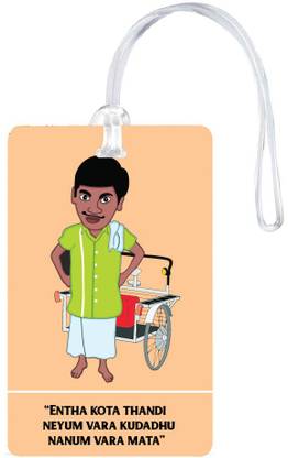 woopme Vadivelu Comedy Luggage Tag