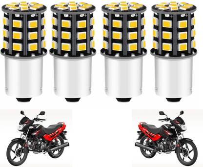OBEROI'S TRADERS 360° Reflecting LED Indicator Bulbs Set Of 4 For Glamour All Models Indicator Light Motorbike, Car LED (12 V, 12 W)