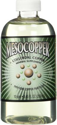 Purest Colloids MesoCopper 10 PPM Copper, 250 mL/8.45 oz