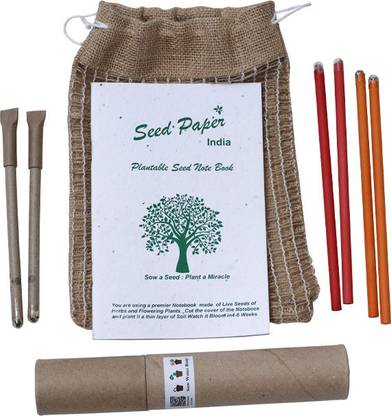 Seed Paper Recycled Handmade Unique Plantable Stationery Hamper